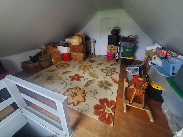 view of unfinished attic