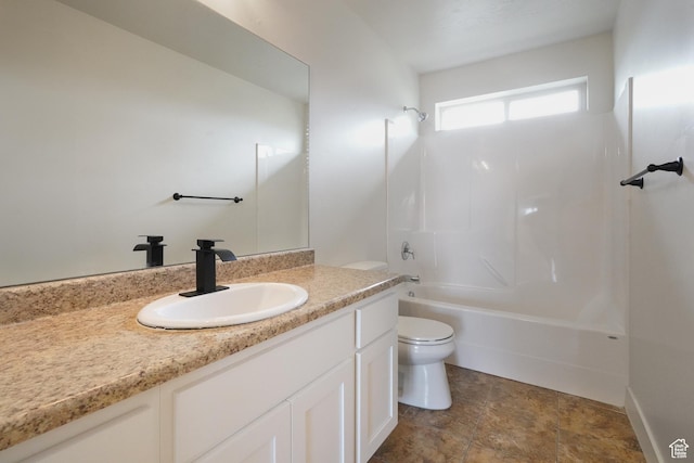 235 E Caracara St S, Saratoga Springs, UT 84043 - bathroom featuring shower / bathing tub combination, vanity, and toilet