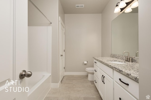 814 E 110 S, Salem, UT 84653 - bathroom with toilet, visible vents, baseboards, and vanity