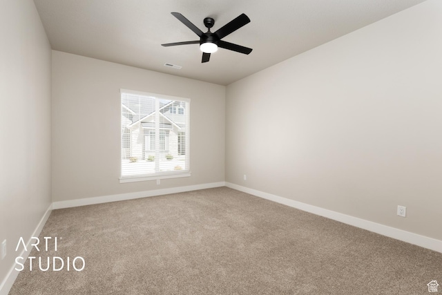 814 E 110 S, Salem, UT 84653 - unfurnished room with ceiling fan, carpet flooring, baseboards, and visible vents