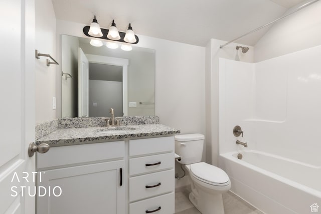 814 E 110 S, Salem, UT 84653 - bathroom featuring tile patterned floors, toilet, vanity, and shower / bath combination