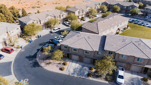 drone / aerial view with a residential view