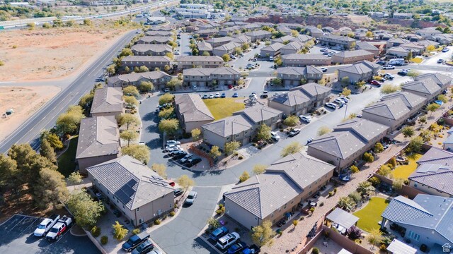 drone / aerial view featuring a residential view