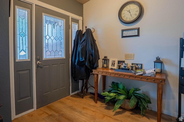 944 Gardenia Cir, St George, UT 84790 - foyer entrance featuring baseboards and wood finished floors