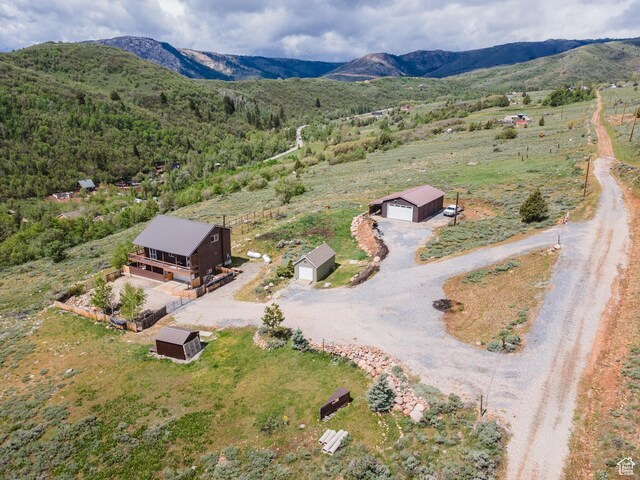 13113 E Pine Canyon Rd, Huntsville, UT 84317 - aerial view of property and surrounding area featuring a mountain backdrop
