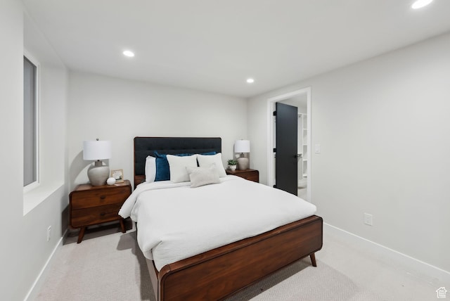 3520 S Westwood Dr E, Millcreek, UT 84109 - bedroom with light colored carpet, baseboards, and recessed lighting