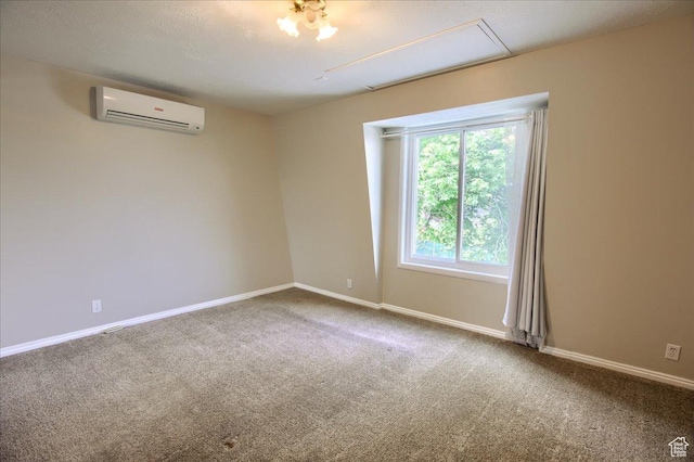 571 N 200 W, Bountiful, UT 84010 - carpeted empty room with an AC wall unit, baseboards, and attic access