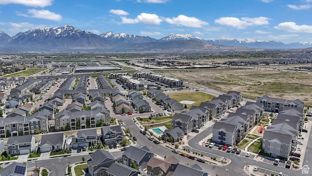 4999 W Tobago Ln, Herriman, UT 84096 - drone / aerial view with a mountain view and a residential view