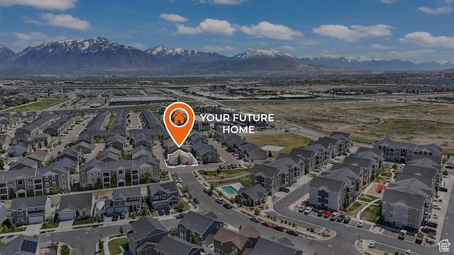 4999 W Tobago Ln, Herriman, UT 84096 - aerial view featuring a mountain view and a residential view