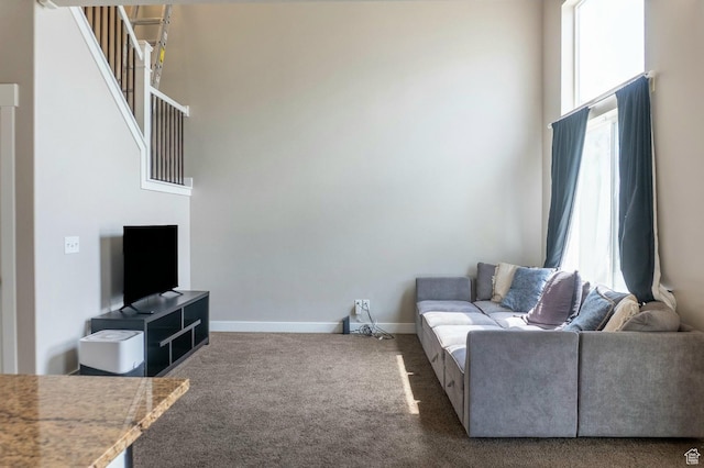 954 S 2040 W, Orem, UT 84059 - carpeted living room with healthy amount of natural light and a towering ceiling