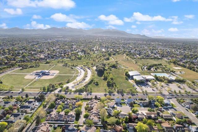 4990 S Hensley Cir, Taylorsville, UT 84129 - birds eye view of property featuring a mountain view and a residential view