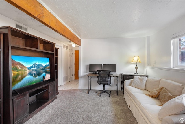 4990 S Hensley Cir, Taylorsville, UT 84129 - office area with carpet, a textured ceiling, and visible vents