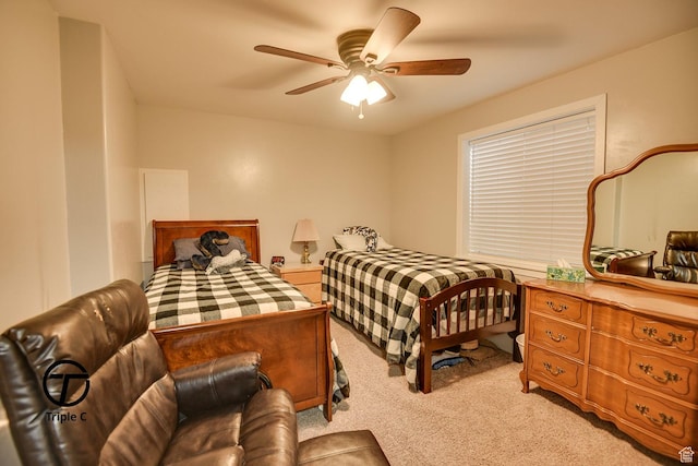 249 E 1800 N, Beaver, UT 84713 - bedroom featuring light colored carpet and ceiling fan