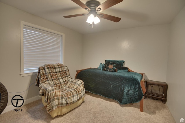 249 E 1800 N, Beaver, UT 84713 - bedroom with carpet floors, a ceiling fan, and baseboards