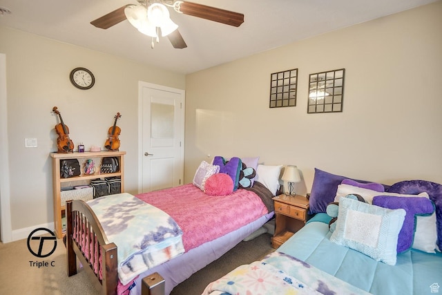 249 E 1800 N, Beaver, UT 84713 - carpeted bedroom featuring ceiling fan