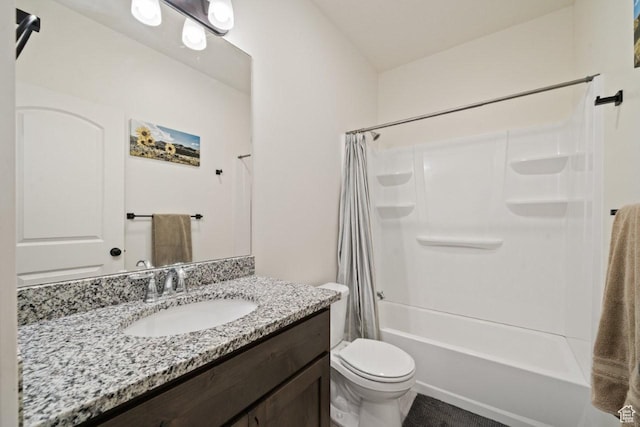 12735 W Kimberly Cir, Tremonton, UT 84337 - full bathroom featuring toilet, shower / tub combo with curtain, and vanity
