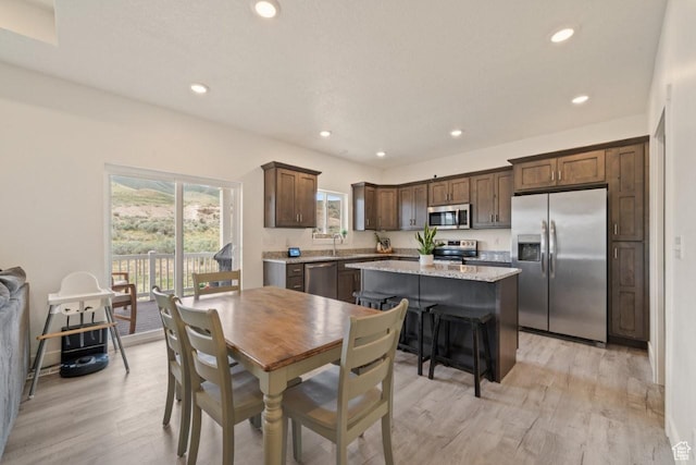 12735 W Kimberly Cir, Tremonton, UT 84337 - dining area featuring recessed lighting and light wood-style floors