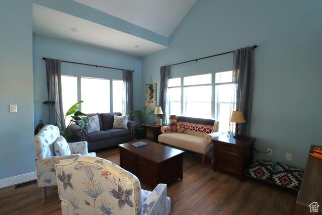 2577 W 5300 N Unit 11, Cedar City, UT 84721 - living room featuring wood finished floors and high vaulted ceiling