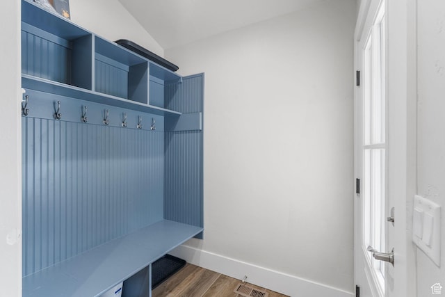 1303 Country Ln, Kamas, UT 84036 - mudroom featuring baseboards, visible vents, plenty of natural light, and dark wood-type flooring