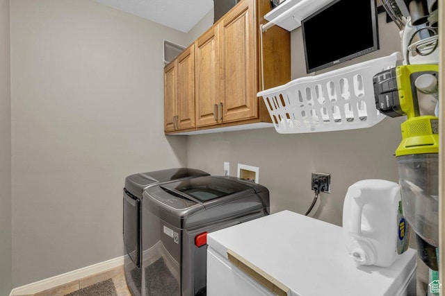3322 W Bonita, Hurricane, UT 84737 - laundry area featuring cabinet space, washing machine and clothes dryer, and baseboards