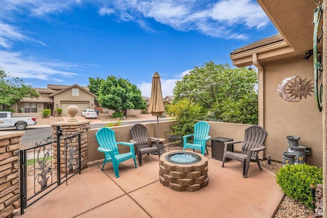 3322 W Bonita, Hurricane, UT 84737 - view of patio featuring an outdoor fire pit