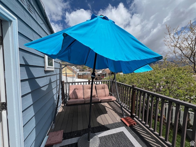 view of wooden terrace