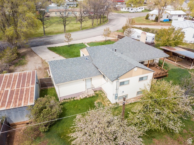 aerial view featuring a residential view