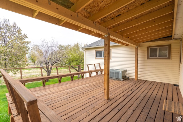 deck with cooling unit