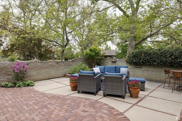 1704 E Herbert Ave, Salt Lake City, UT 84108 - view of patio / terrace featuring a fenced backyard and outdoor lounge area