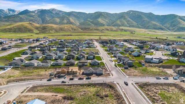 108 N 900 E, Hyde Park, UT 84318 - drone / aerial view with a mountain view and a residential view