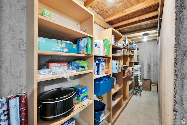 view of storage area