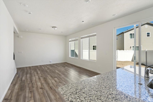 353 N Colonnade Rd Unit 1007, Saratoga Springs, UT 84045 - unfurnished living room with a textured ceiling, wood finished floors, and baseboards