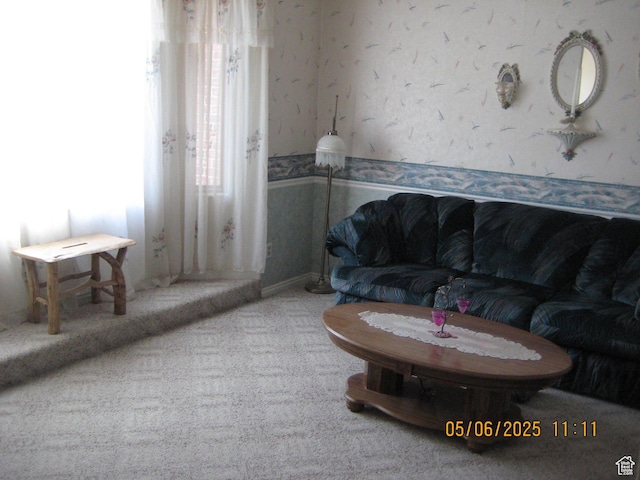 18235 N 4400 W, Fielding, UT 84311 - living area featuring carpet flooring and wallpapered walls