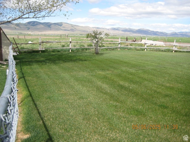 18235 N 4400 W, Fielding, UT 84311 - view of yard featuring a rural view and a mountain view
