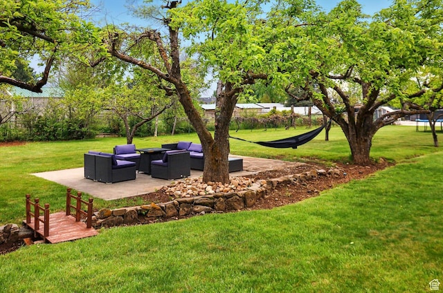 569 N 700 E, Mapleton, UT 84664 - view of yard with a patio area and an outdoor living space
