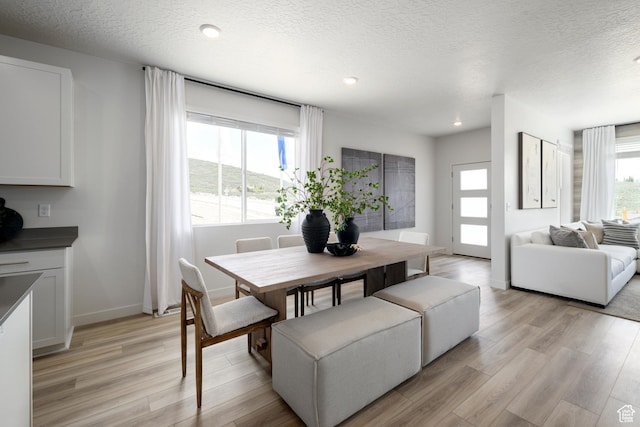 2522 N Wildwood Ln E Unit 240, Heber City, UT 84032 - dining room with light wood finished floors, a textured ceiling, and recessed lighting