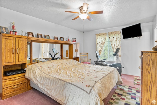 235 W 1000 N, Bountiful, UT 84010 - carpeted bedroom featuring a textured ceiling and a ceiling fan