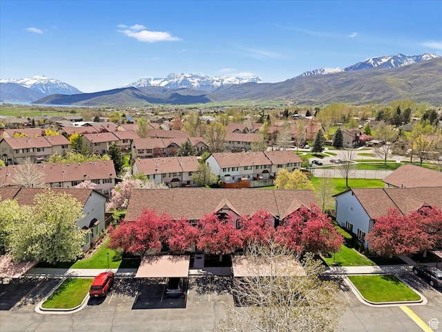 890 E Hamlet Cir N, Midway, UT 84049 - birds eye view of property with a residential view and a mountain view