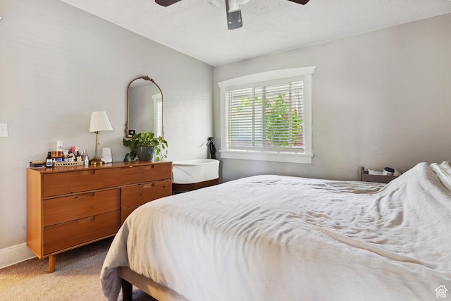 1923 S 600 E, Salt Lake City, UT 84105 - bedroom with ceiling fan, light carpet, and baseboards