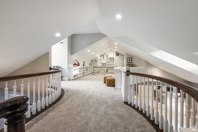 680 S Davis Blvd, Bountiful, UT 84010 - bonus room with lofted ceiling, visible vents, recessed lighting, and carpet floors