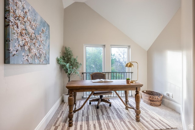 680 S Davis Blvd, Bountiful, UT 84010 - carpeted office space featuring baseboards and lofted ceiling