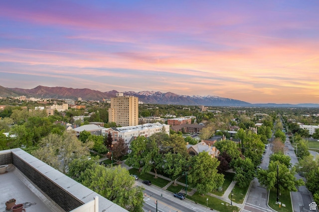 777 E S Temple S Unit 11B, Salt Lake City, UT 84102 - aerial view at dusk of a mountain view