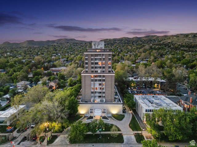 777 E S Temple S Unit 11B, Salt Lake City, UT 84102 - aerial view at dusk of a mountain view