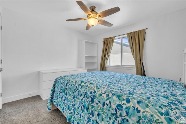 8072 N Rock Creek Cove Ln, Eagle Mountain, UT 84005 - carpeted bedroom featuring baseboards and a ceiling fan