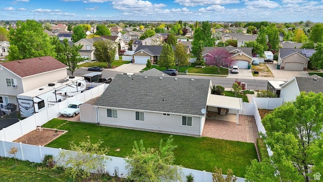 drone / aerial view featuring a residential view