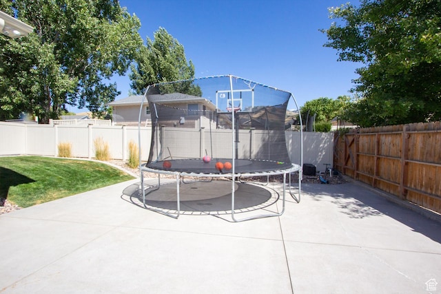 878 E 400 S, Smithfield, UT 84335 - view of patio / terrace with a trampoline