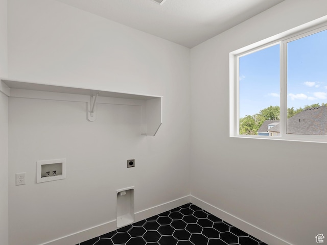 1336 W 800 S Unit 22, Spanish Fork, UT 84660 - laundry area with washer hookup, electric dryer hookup, and dark tile patterned flooring