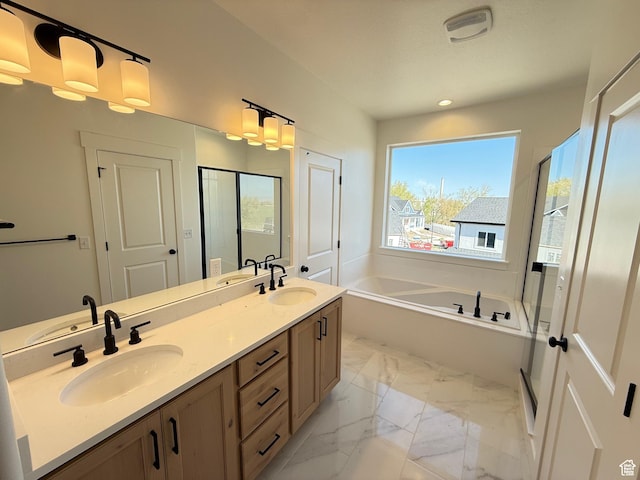 1336 W 800 S Unit 22, Spanish Fork, UT 84660 - full bathroom with a garden tub, double vanity, and a sink