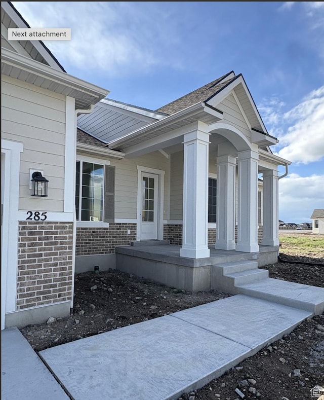 285 N 990 E Unit 13, Salem, UT 84653 - property entrance featuring covered porch and brick siding