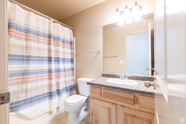 396 W 1500 N, Enoch, UT 84721 - full bath with vanity, toilet, shower / bath combo, and tile patterned flooring